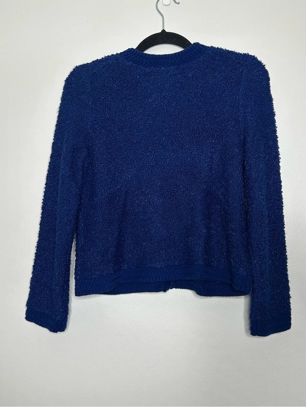 J Crew Classic Women's Bouclé Cardigan Jacket - Navy